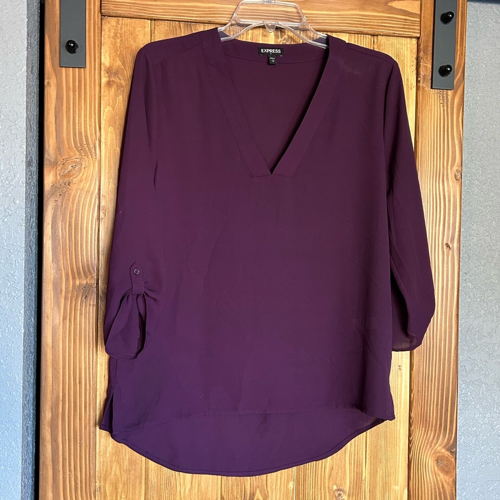 Purple 3/4 sleeve blouse